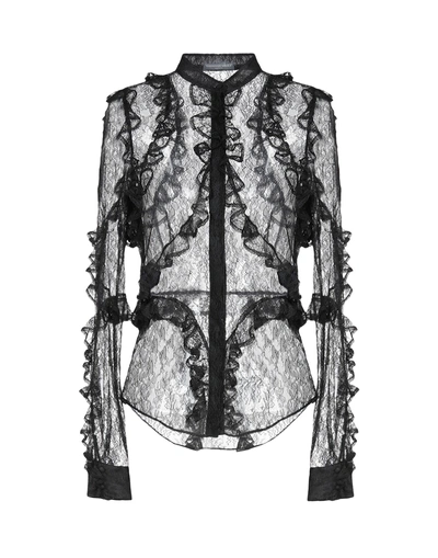 Shop Alexander Mcqueen Lace Shirts & Blouses In Black