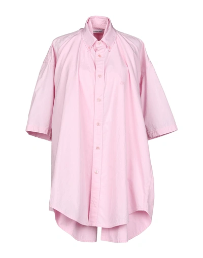 Shop Balenciaga Solid Color Shirts & Blouses In Pink