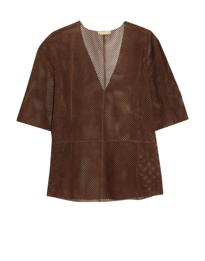 Shop Michael Kors Blouses In Cocoa
