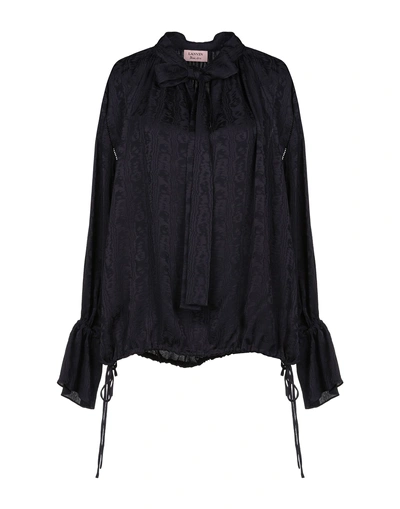 Shop Lanvin Blouses In Dark Blue