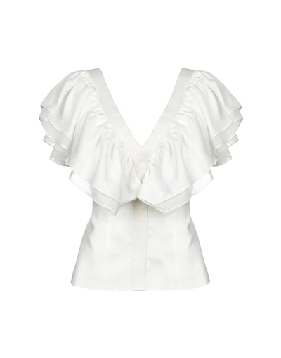 Shop Fausto Puglisi Blouses In White