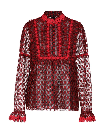 Shop Anna Sui Blouses In Red