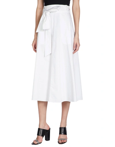 Shop Tibi Midi Skirts In White