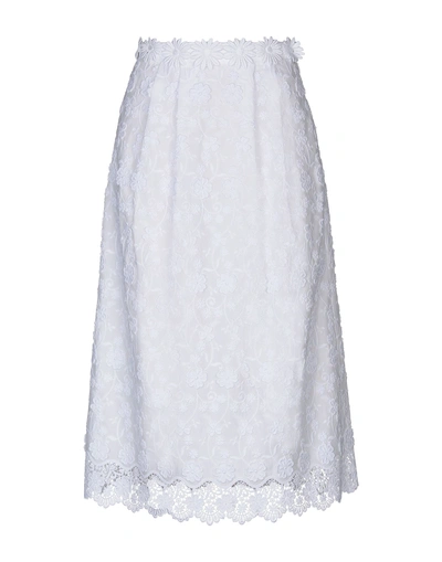 Shop Piccione•piccione Piccione. Piccione Midi Skirts In White