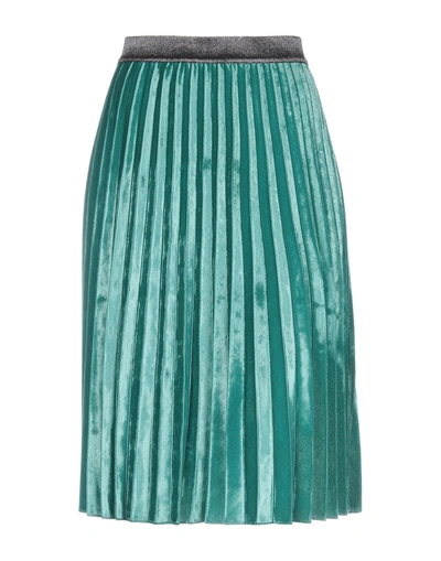 Shop Pinko 3/4 Length Skirts In Deep Jade