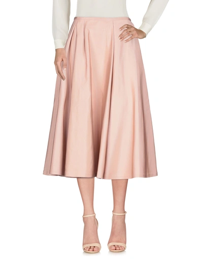 Shop Rochas Midi Skirts In Blush