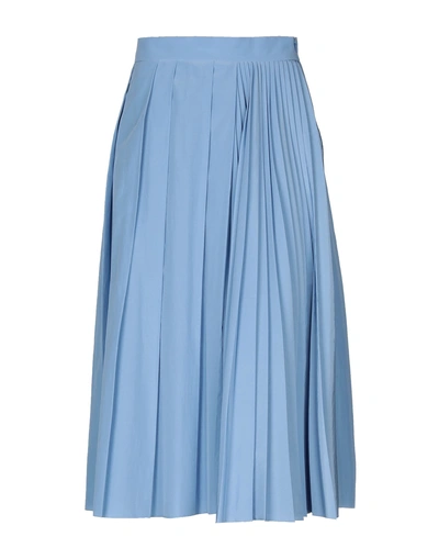 Shop Sportmax Code Knee Length Skirt In Sky Blue
