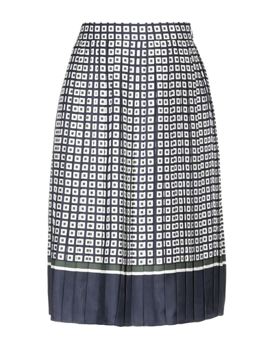Shop Tory Burch Knee Length Skirt In Dark Blue