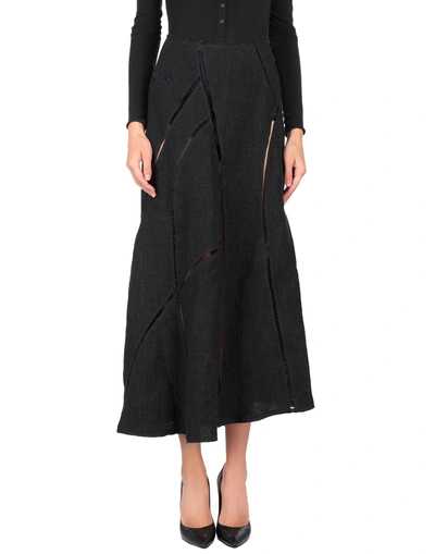 Shop Alessandra Marchi Long Skirts In Black
