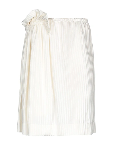 Shop Stella Mccartney Woman Midi Skirt Ivory Size 6-8 Silk In White
