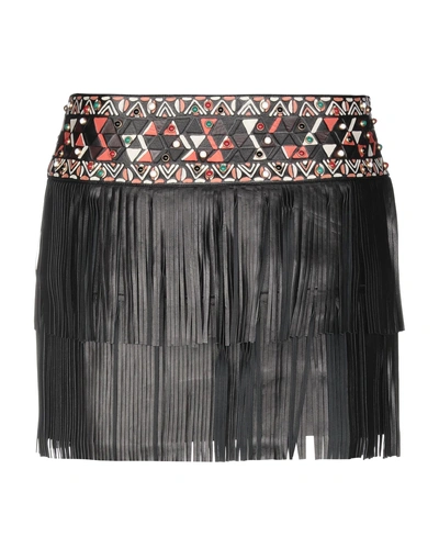 Shop Valentino Mini Skirt In Black