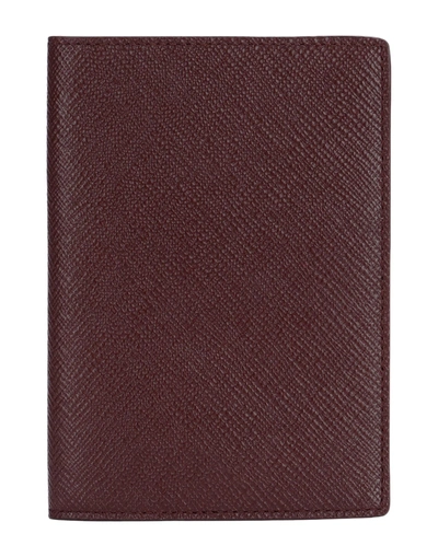 Shop Smythson Document Holders In Maroon