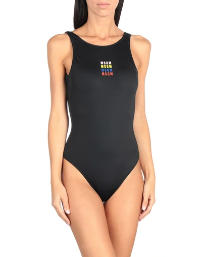 Shop Msgm One-piece Swimsuits In Black