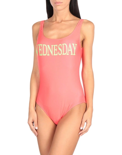 Shop Alberta Ferretti One-piece Swimsuits In Red