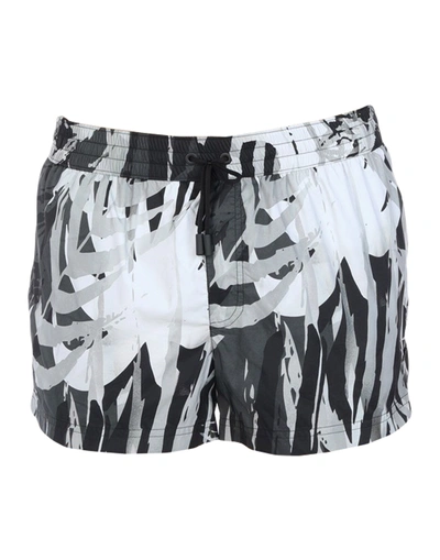 Shop Roberto Cavalli Beachwear Swim Shorts In Grey