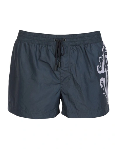 Shop Roberto Cavalli Beachwear Swim Shorts In Black