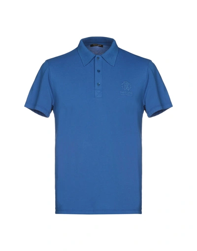 Shop Roberto Cavalli Beachwear Polo Shirt In Blue