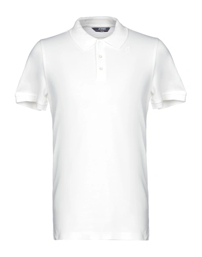 Shop K-way Man Polo Shirt White Size 3xl Cotton