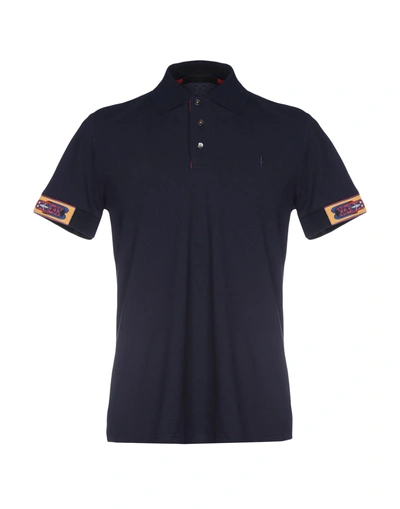 Shop Cesare Paciotti 4us Polo Shirts In Dark Blue