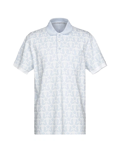 Shop Givenchy Polo Shirts In Sky Blue