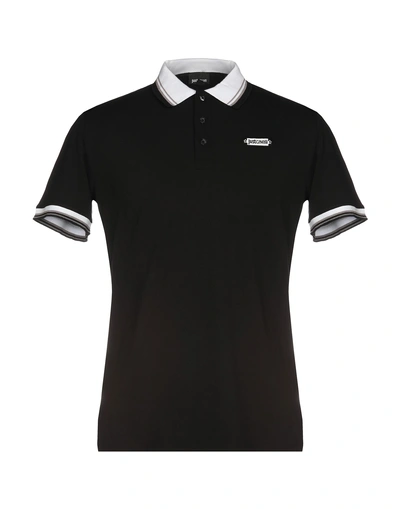 Shop Just Cavalli Man Polo Shirt Black Size Xxl Cotton, Elastane
