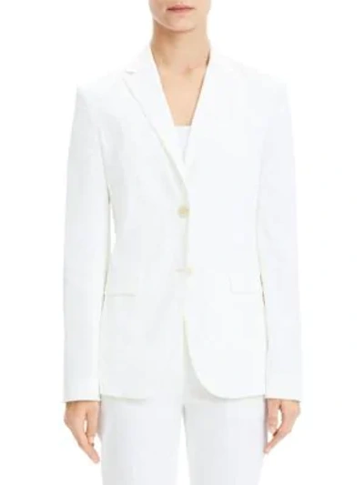 Shop Theory Women's Classic Linen Blazer In White