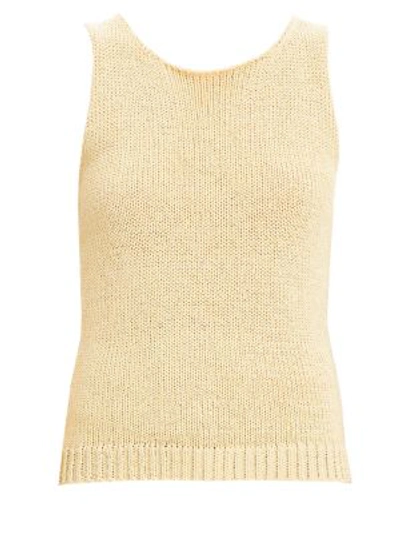 Shop Theory Merletto Sleeveless Knit Shell In Pumpkin Seed