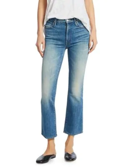 Shop Mother Insider Ankle Crop Bootcut Jeans In Sacred