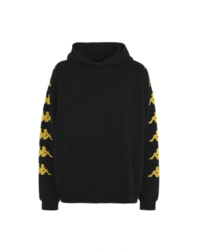 Shop Kappa Paura X  Man Sweatshirt Black Size S Cotton