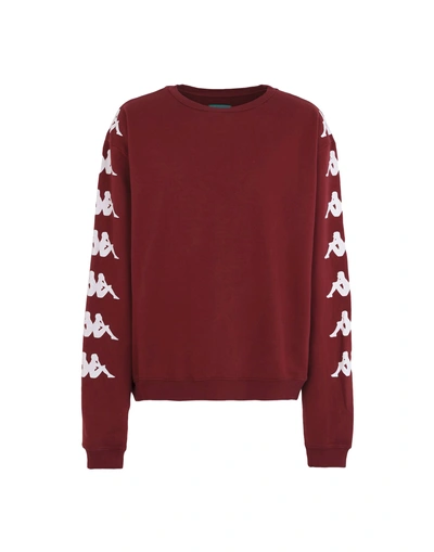 Shop Kappa Paura X  Man Sweatshirt Burgundy Size L Cotton In Red