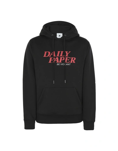 Shop Daily Paper Hooded Sweatshirt In Black