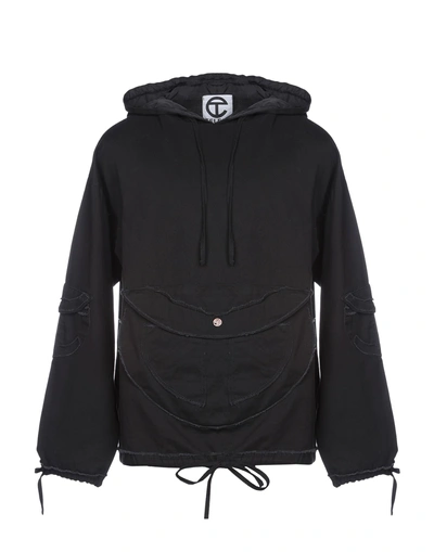 Shop Telfar Hooded Sweatshirt In Black