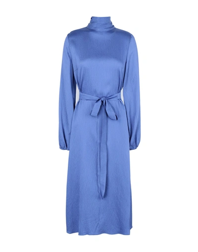 Shop Essentiel Antwerp 3/4 Length Dresses In Pastel Blue
