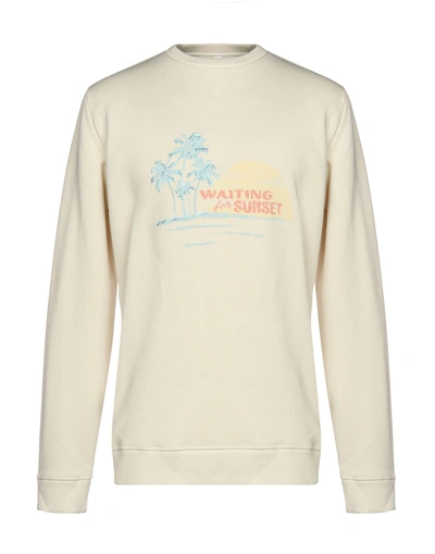 Shop Saint Laurent Sweatshirts In Beige