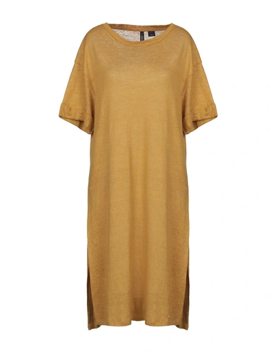 Woolrich Midi Dresses In Ocher