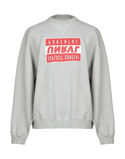 Shop Ben Taverniti Unravel Project Man Sweatshirt Light Grey Size Xs Cotton, Viscose, Polyurethane, Polye