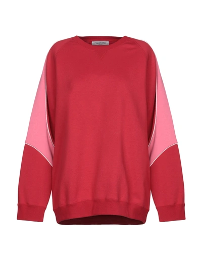 Shop Valentino Sweatshirts In Red