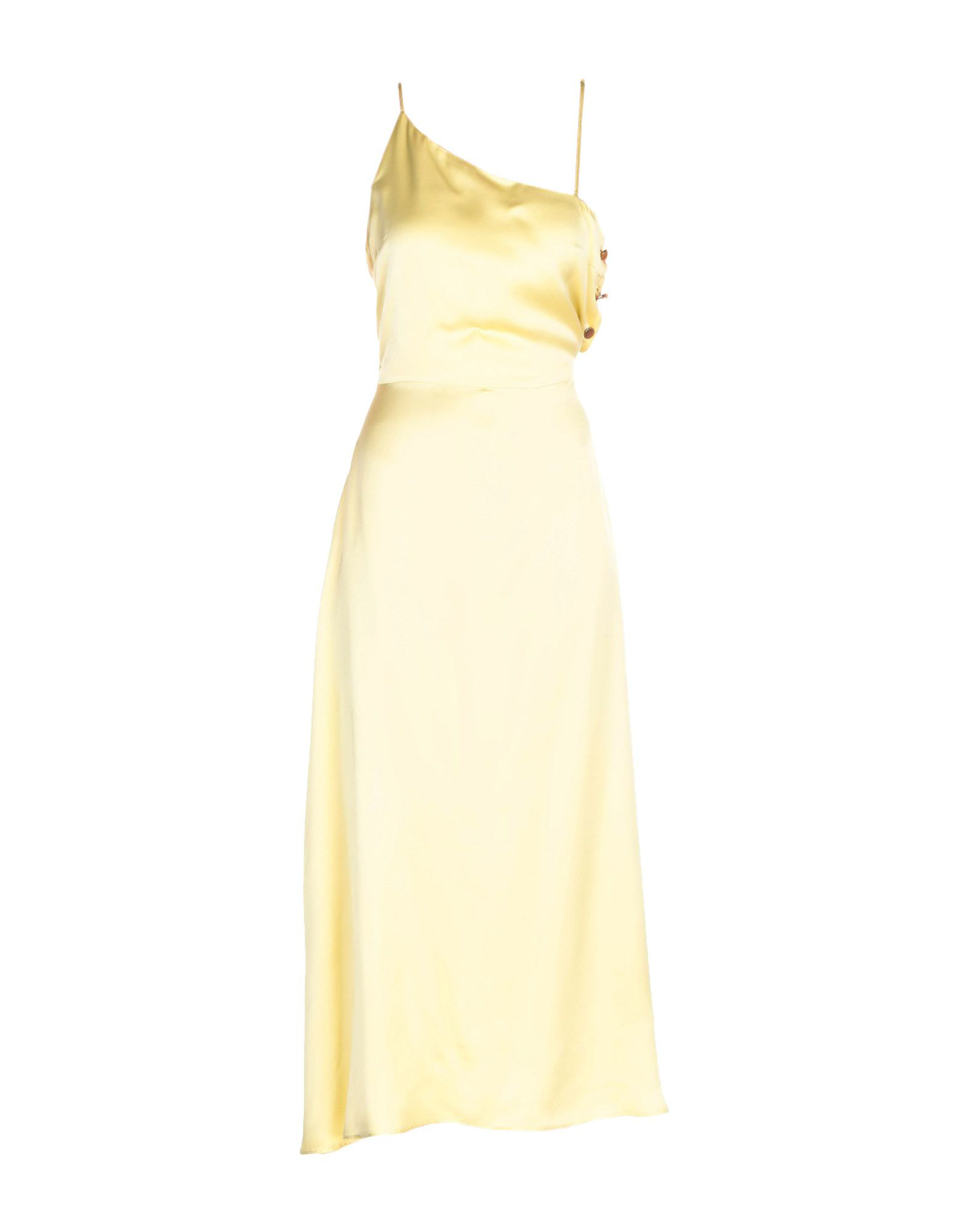 light yellow satin dress