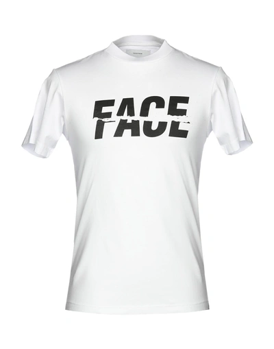Facetasm Face Printed Cotton Jersey T-shirt In White