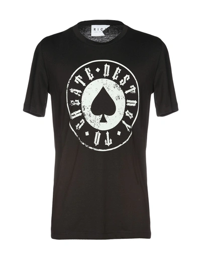 Shop John Richmond Man T-shirt Black Size L Cotton