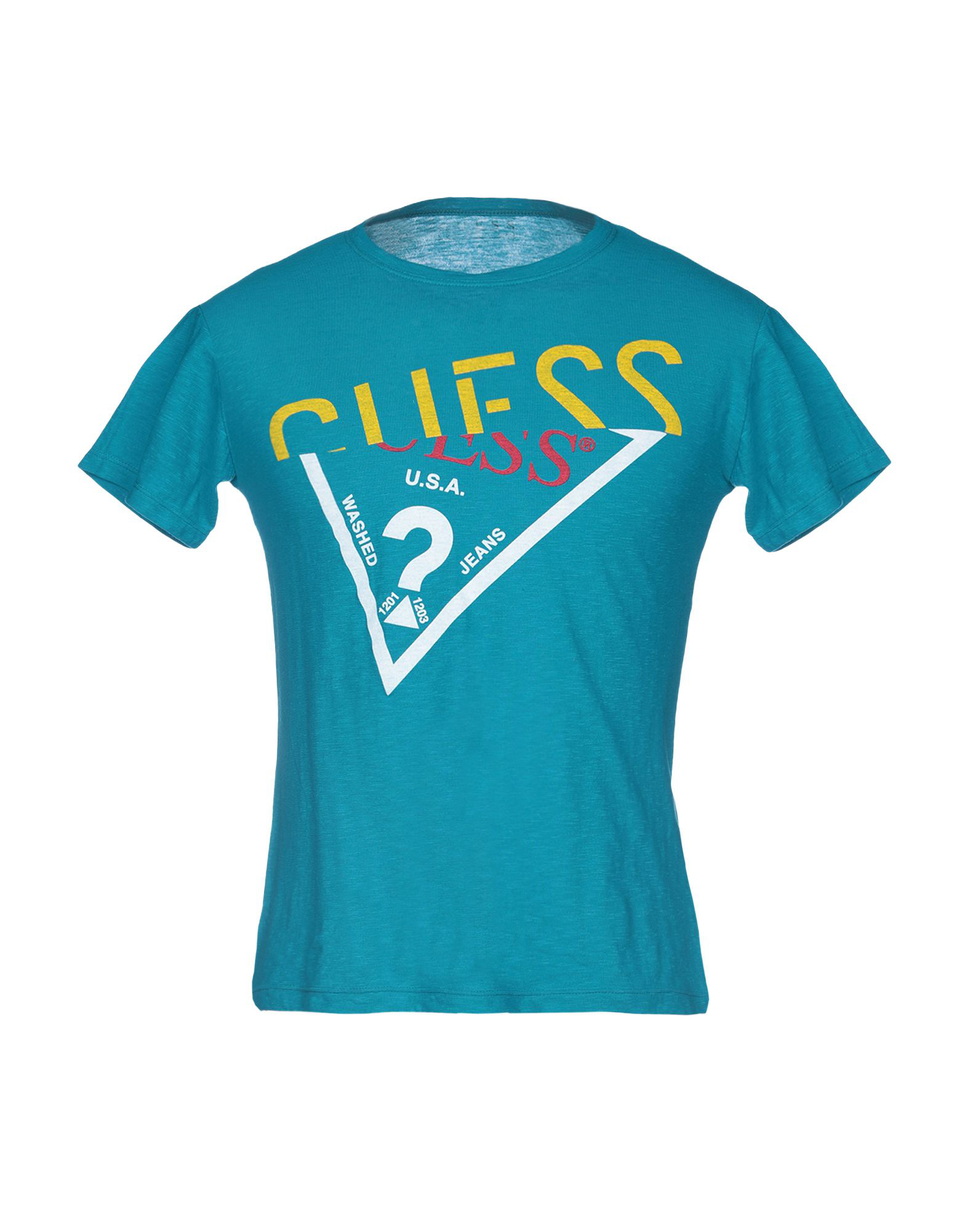 Guess T-shirt In Turquoise | ModeSens