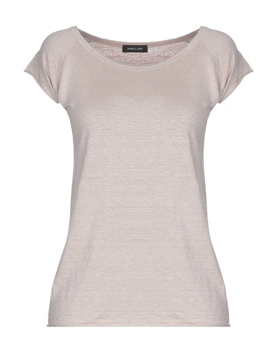 Shop Anneclaire T-shirt In Sand