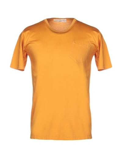 Shop Golden Goose T-shirts In Ocher