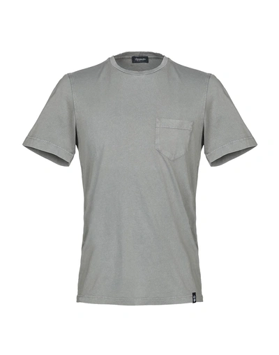 Shop Drumohr T-shirts In Grey