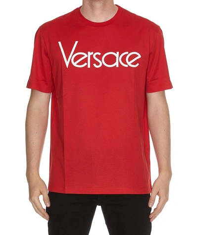 Shop Versace Logo T In Red