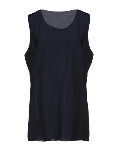 Shop Anneclaire Tops In Dark Blue