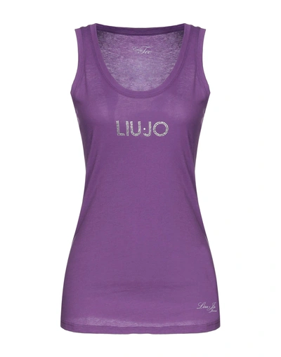 Liu •jo Tank Tops In Purple