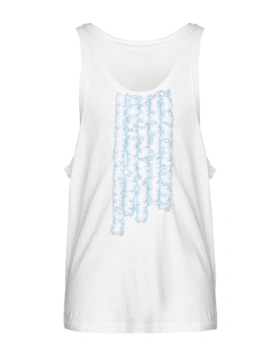 Shop Dsquared2 Tank Tops In Sky Blue