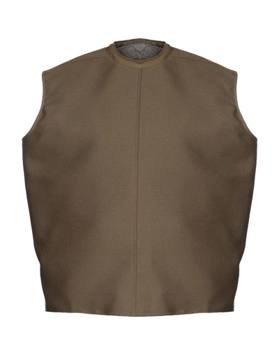 Shop Rick Owens Tops In Military Green