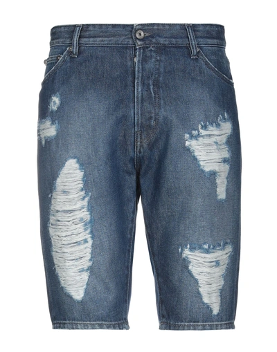 Shop Just Cavalli Denim Shorts In Blue